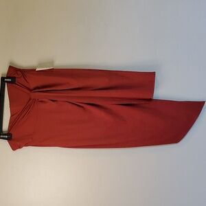 NWT Nine west long, stretch skirt. Terracotta, size XL
